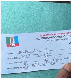 APC Party Membership Registration