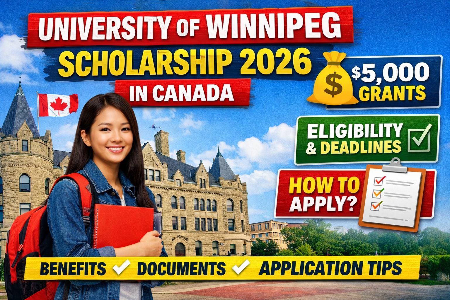 University of Winnipeg Scholarship 2026 in Canada: learn the available awards, eligibility, benefits, deadlines, required documents, and how to apply through the official UWinnipeg process.