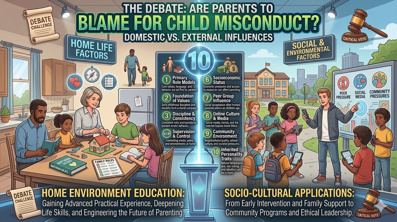 short debate on parents are to be blamed for the misconduct of their children