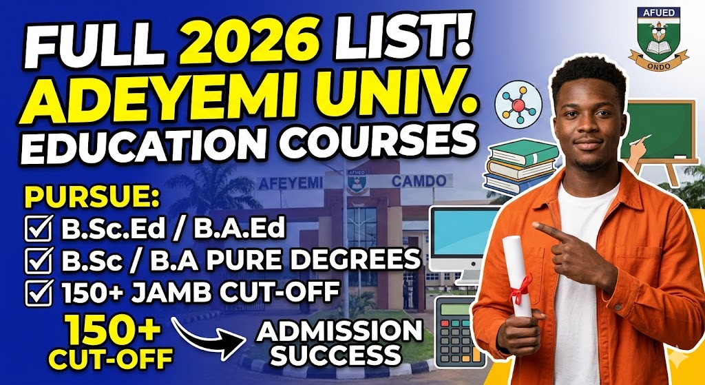 Adeyemi Federal University of Education Courses (2026 Guide)