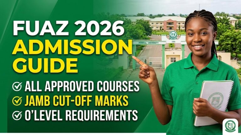 Federal University of Agriculture Zuru Courses and Requirements