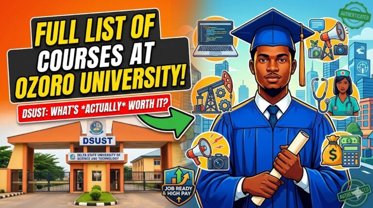 list of courses offered in ozoro university