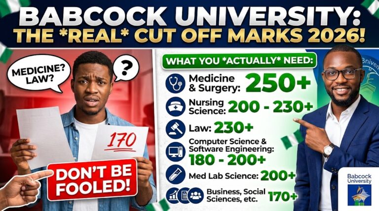 List of Babcock University Cut Off Marks For all Courses